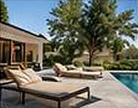 Outdoor pool lounge